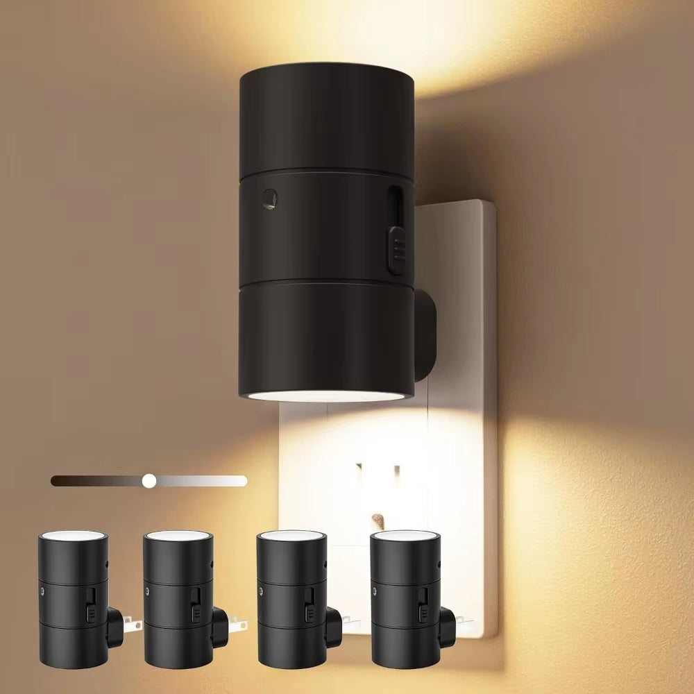 1/2/4Pack Night Lights Plug into Wall Dimmable LED Nightlight with Light Sensor Adjustable Brightness for Hallway Bedroom