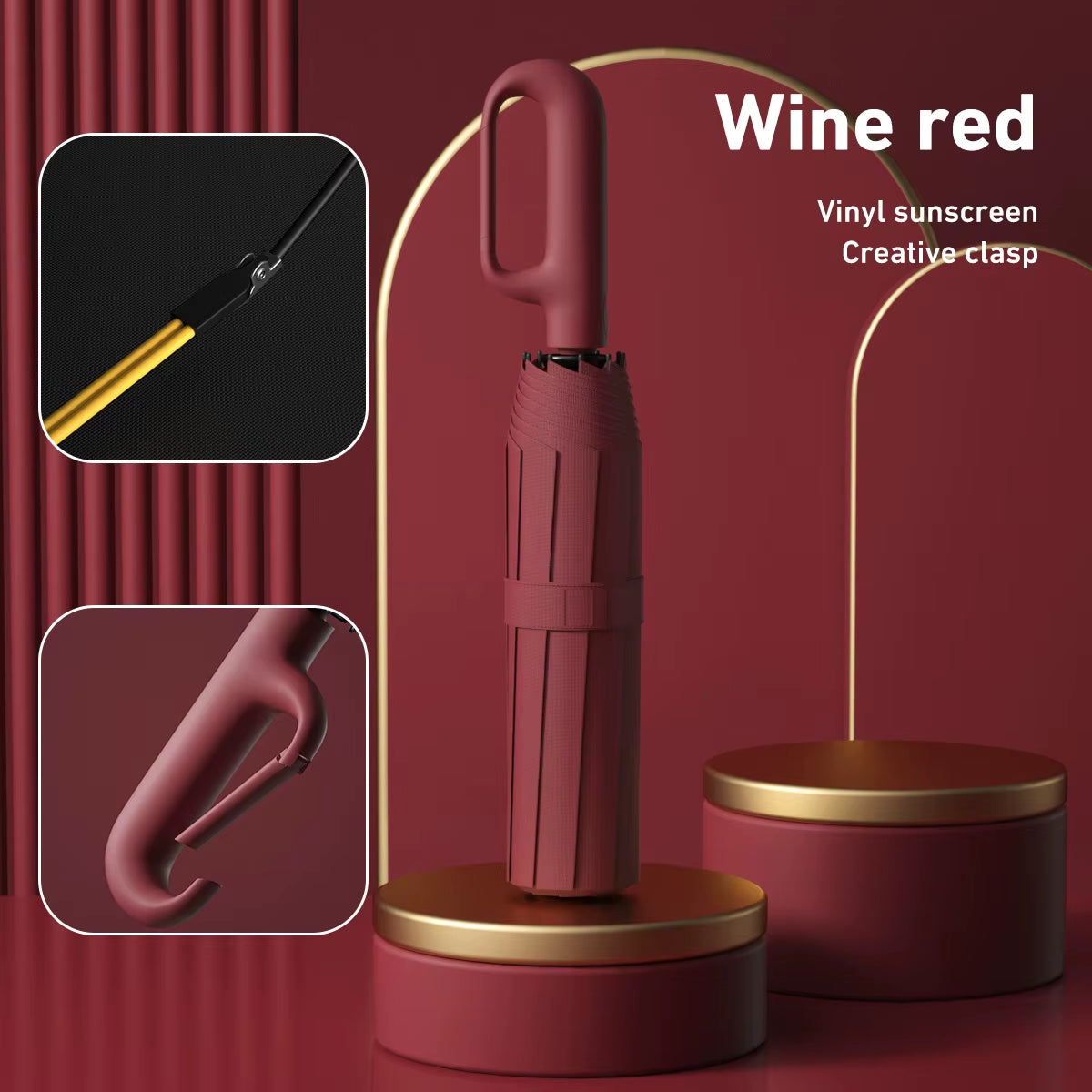 Ring Buckle Design 20 Rib Fully Automatic Umbrella for Men Folding Extra Large Strong Strong Women'S Sunshade Double Umbrella