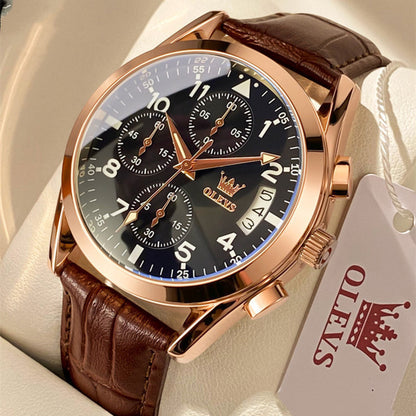 OLEVS Elite: Luxury Men's Waterproof Luminous Quartz Watch