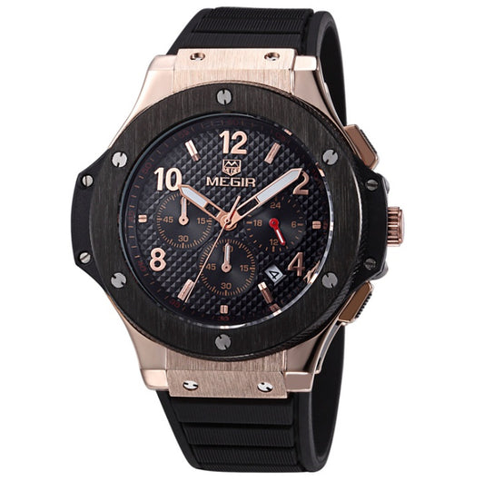 MEGIR Titan: Luxury Men's Quartz Military Sports Chronograph Watch