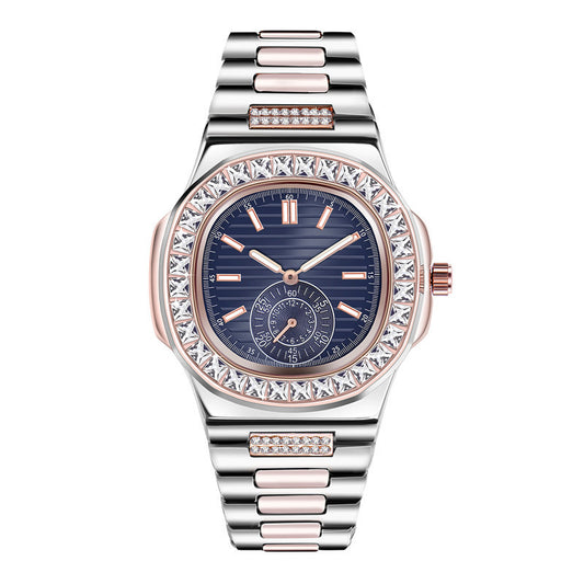 ADDIESDIVE Luxe: Men's Fashion Alloy Watch with Diamond Accents