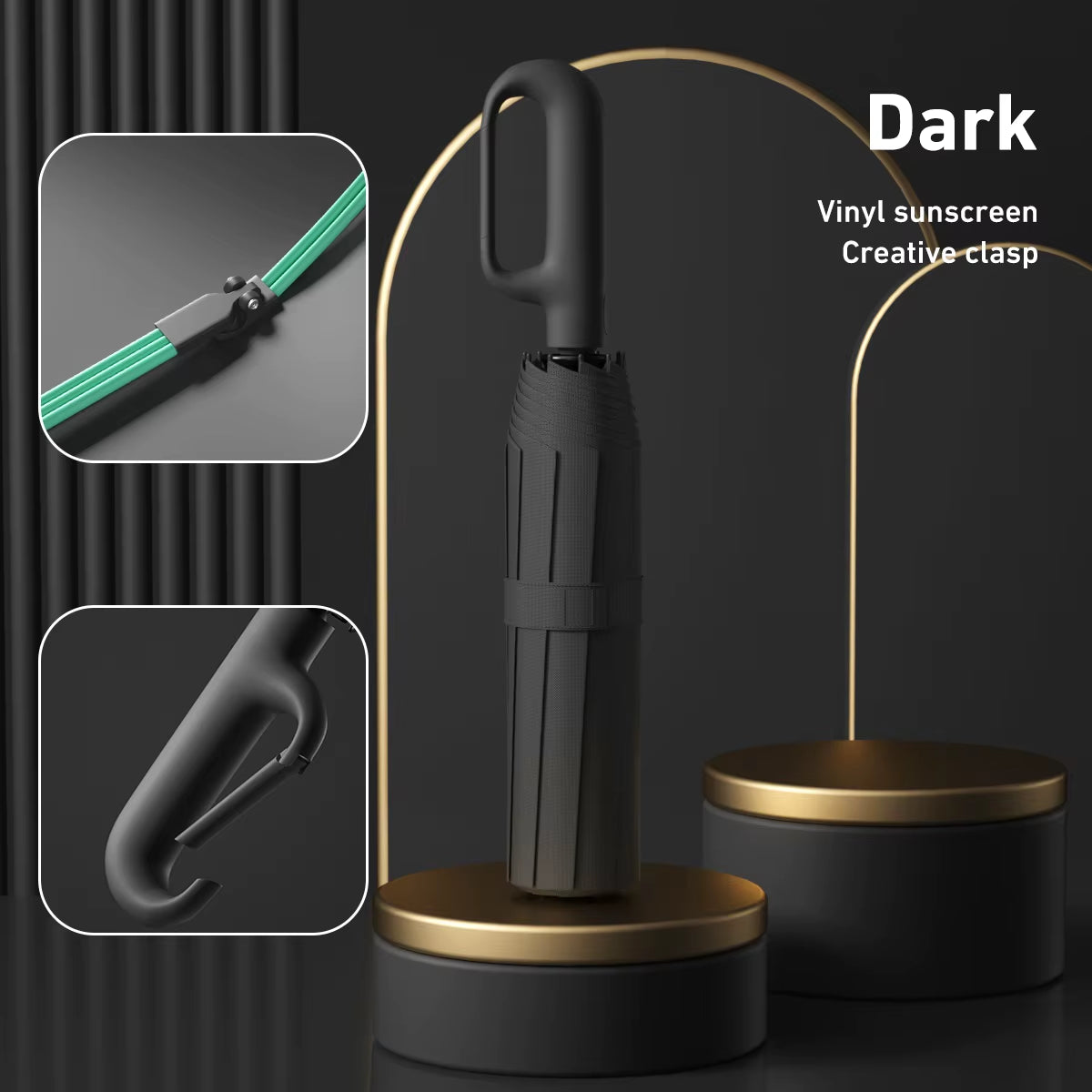 Ring Buckle Design 20 Rib Fully Automatic Umbrella for Men Folding Extra Large Strong Strong Women'S Sunshade Double Umbrella