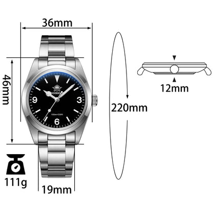 Top Brand Men'S Luxury Stainless Steel Wristwatch Sapphire Glass Luminous 100M Waterproof Reloj Hombre Quartz Watches