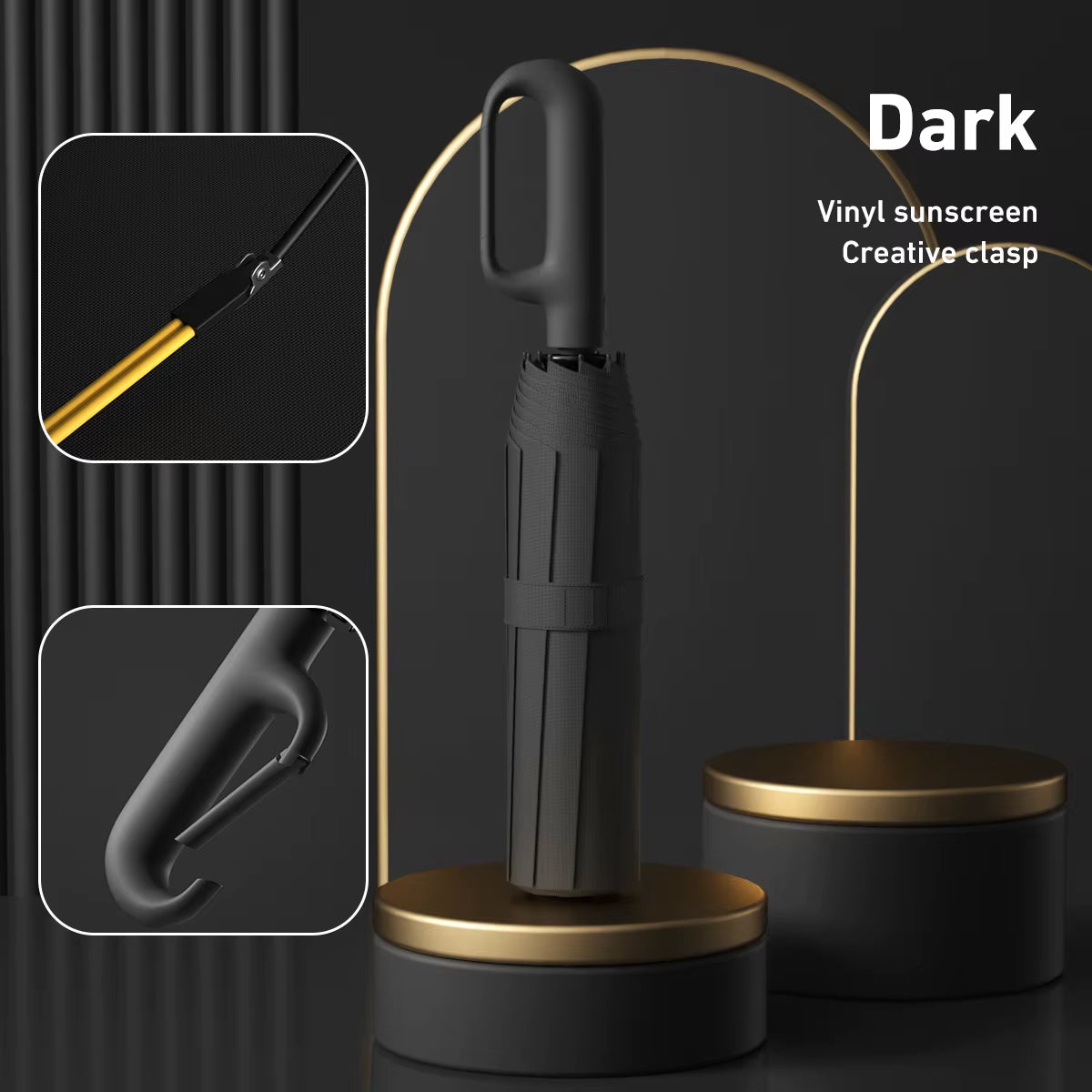 Ring Buckle Design 20 Rib Fully Automatic Umbrella for Men Folding Extra Large Strong Strong Women'S Sunshade Double Umbrella