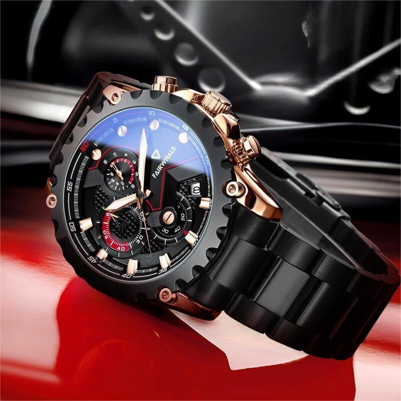 FAIRWHALE Elite: Waterproof Commercial Quartz Watch for Men