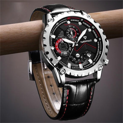 FAIRWHALE Elite: Waterproof Commercial Quartz Watch for Men