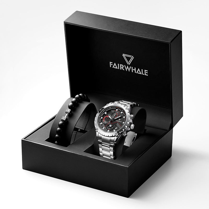 FAIRWHALE Elite: Waterproof Commercial Quartz Watch for Men