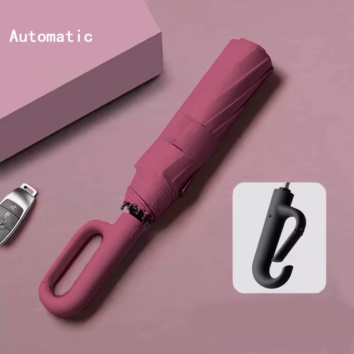 Ring Buckle Design 20 Rib Fully Automatic Umbrella for Men Folding Extra Large Strong Strong Women'S Sunshade Double Umbrella