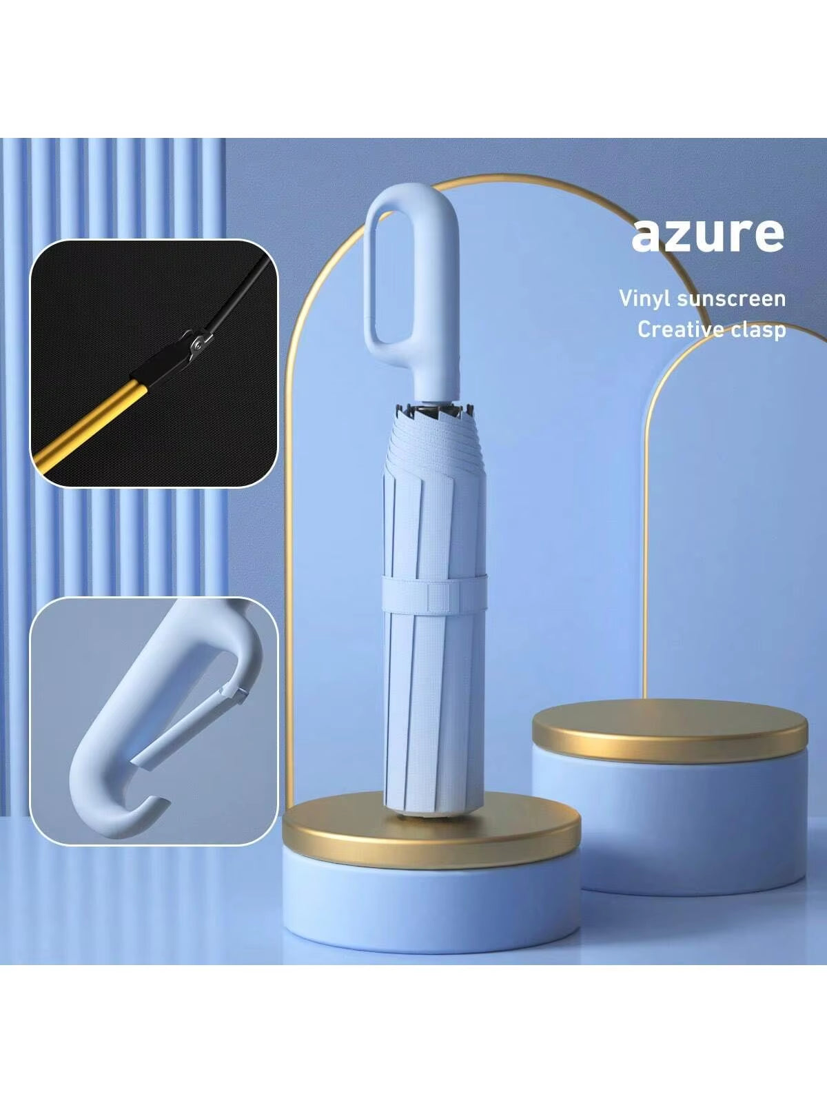 Ring Buckle Design 20 Rib Fully Automatic Umbrella for Men Folding Extra Large Strong Strong Women'S Sunshade Double Umbrella