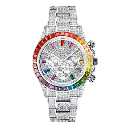 Rainbow Sparkle: Luxury Diamond Watch